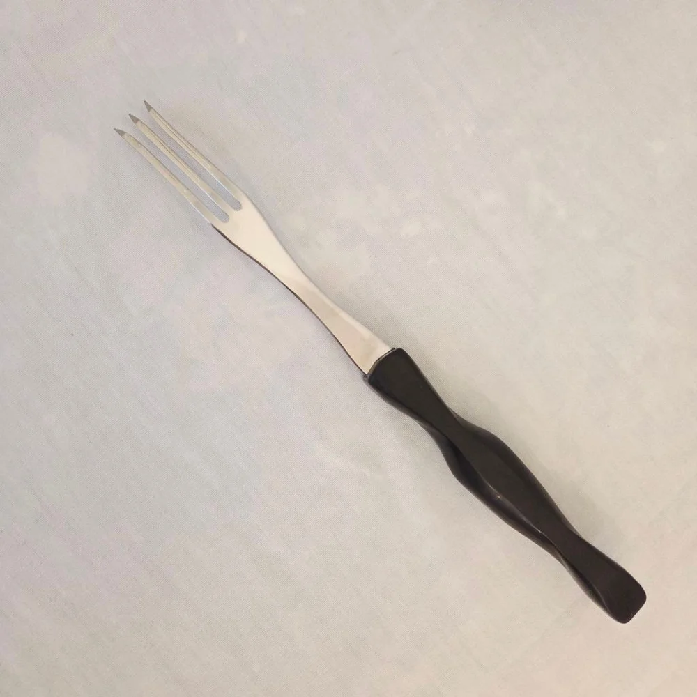 CUTCO Silver & Dark Brown Serving Fork 11